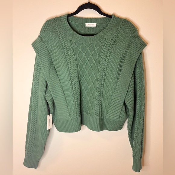NEW with tags BABATON Aritzia Sleek Merino Wool Sweater in Forest Green Large - Picture 3 of 8